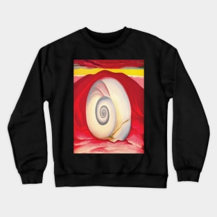 Red Hill And White Shell by Georgia O'Keeffe Crewneck Sweatshirt